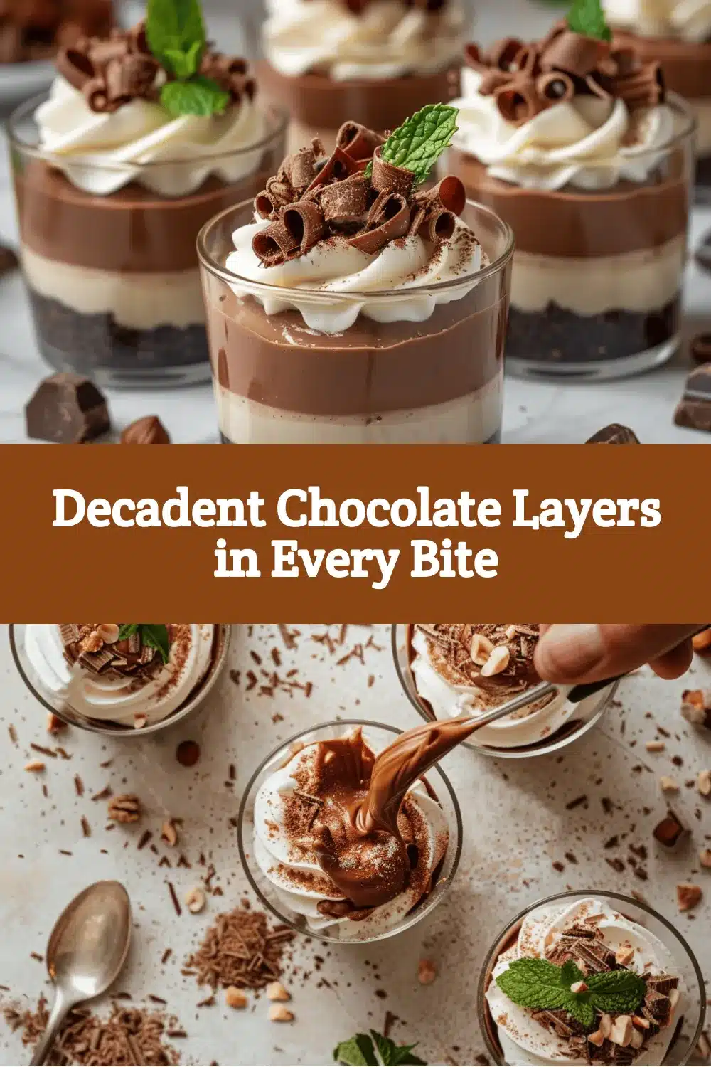 Chocolate Mousse Cheesecake Cups recipe