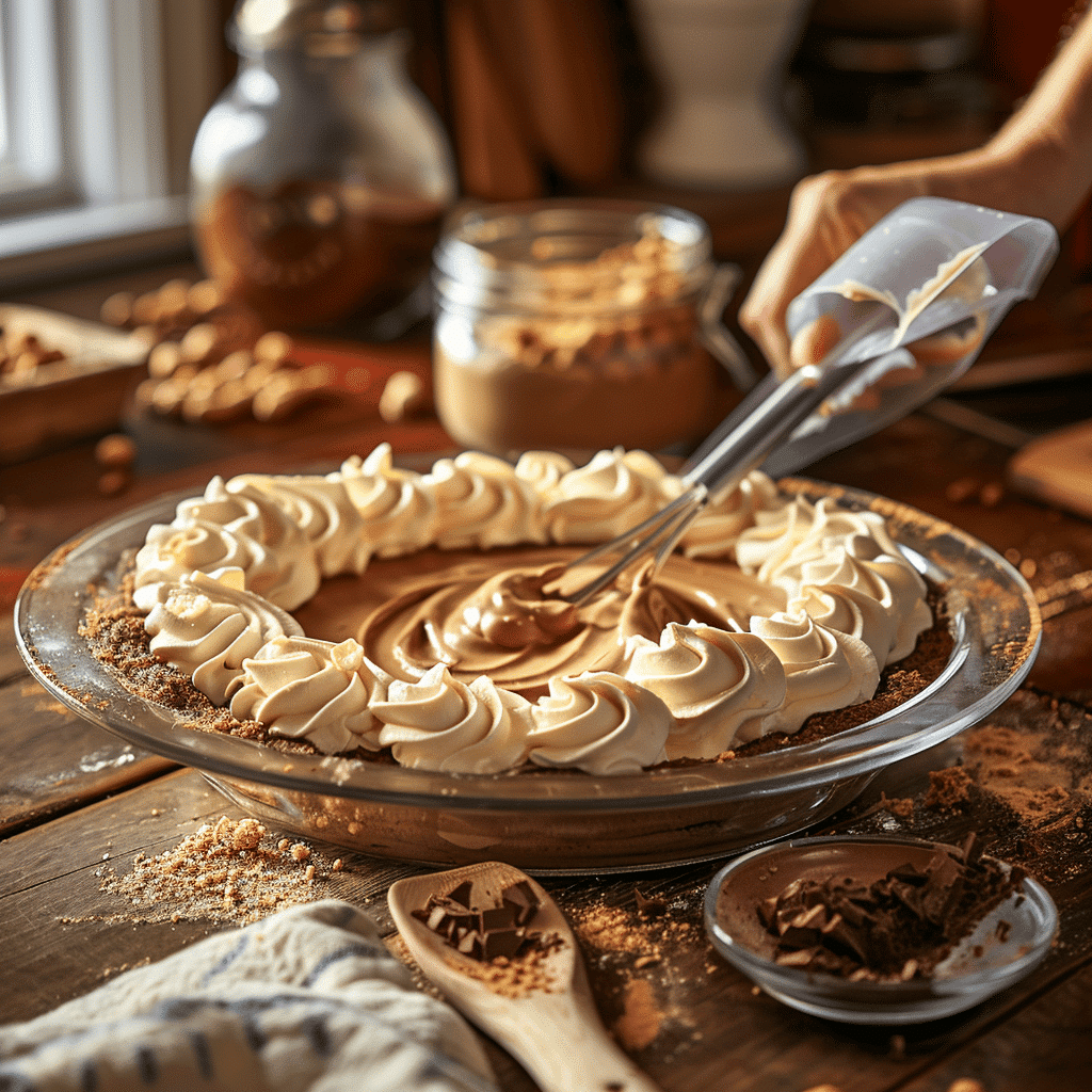 chocolate peanut butter pie preparation steps
