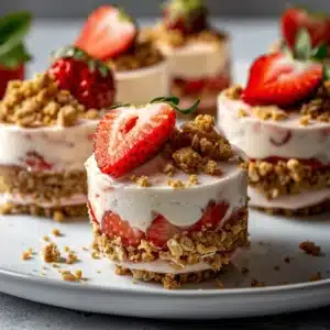 Strawberry Cheesecake Crunch Cups - featured image