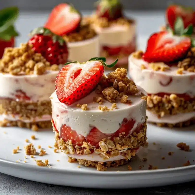 Strawberry Cheesecake Crunch Cups - featured image