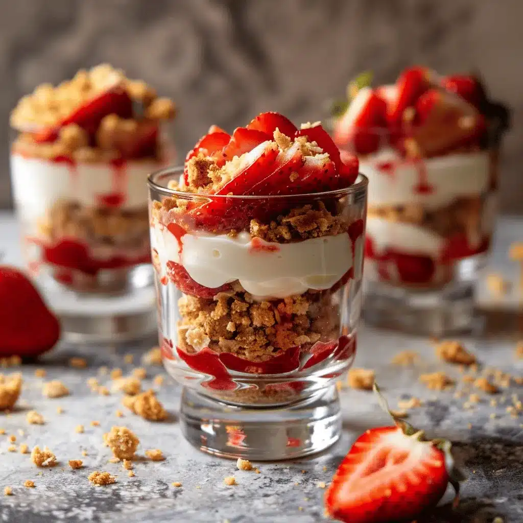 Strawberry Cheesecake Crunch Cups preparation steps
