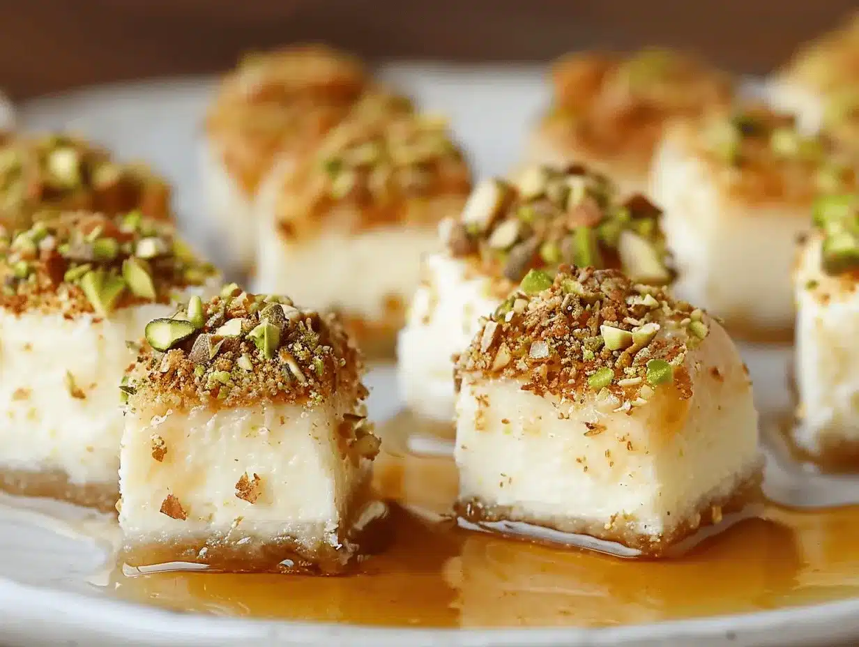 Baklava Ricotta Pistachio Cheesecake Bites preparation steps