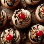 banana split ice cream sundae cupcakes - featured image
