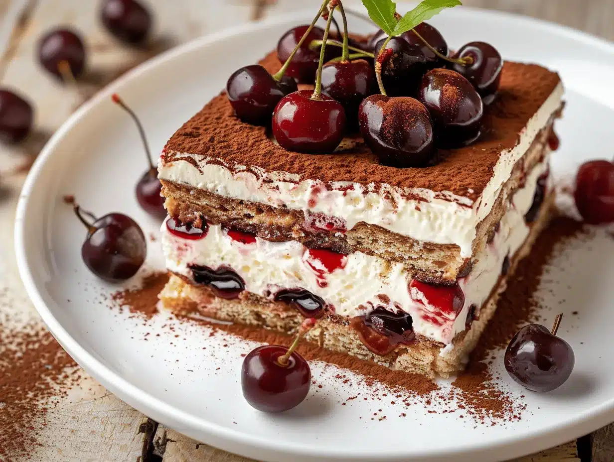 Black Forest Tiramisu preparation steps