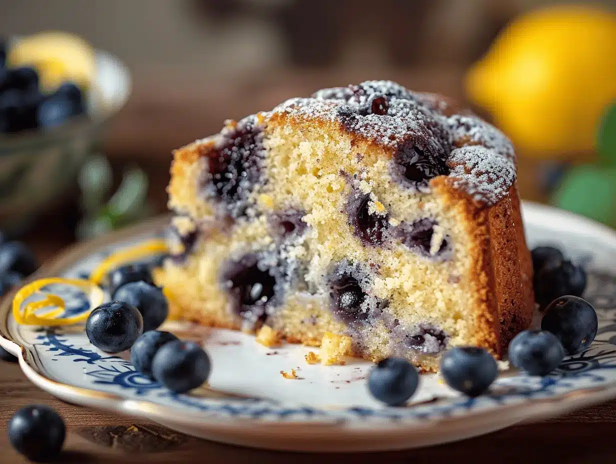 blueberry lemon pound cake preparation steps