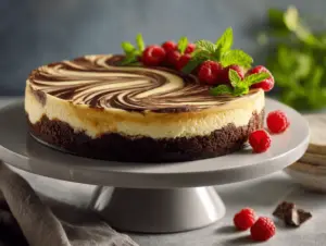 Brownie Cheesecake Swirl Cake - featured image