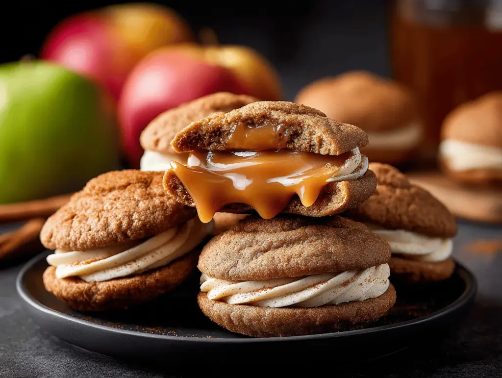 Caramel Apple Cider Whoopie Pies - featured image