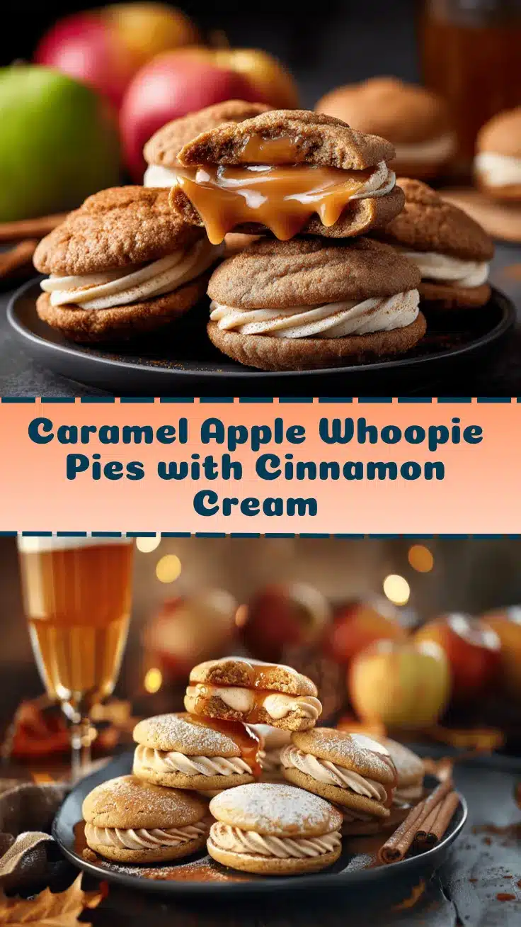 Caramel Apple Cider Whoopie Pies recipe