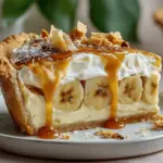 caramel banana cream pie - featured image