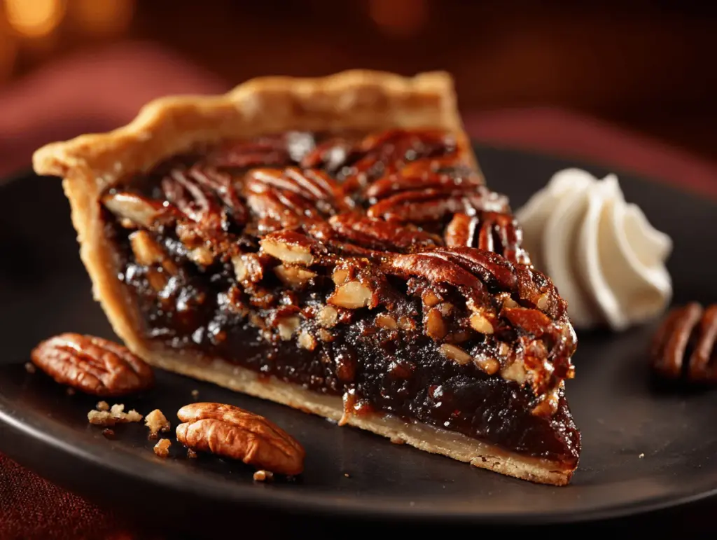 chocolate bourbon pecan pie - featured image