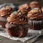 chocolate funfetti cupcakes - featured image