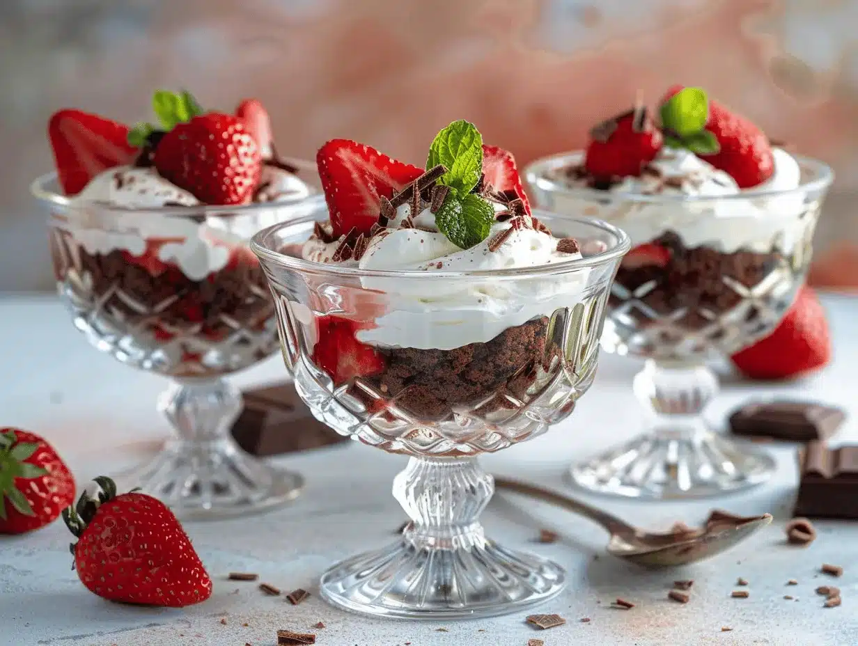 chocolate strawberry shortcake preparation steps