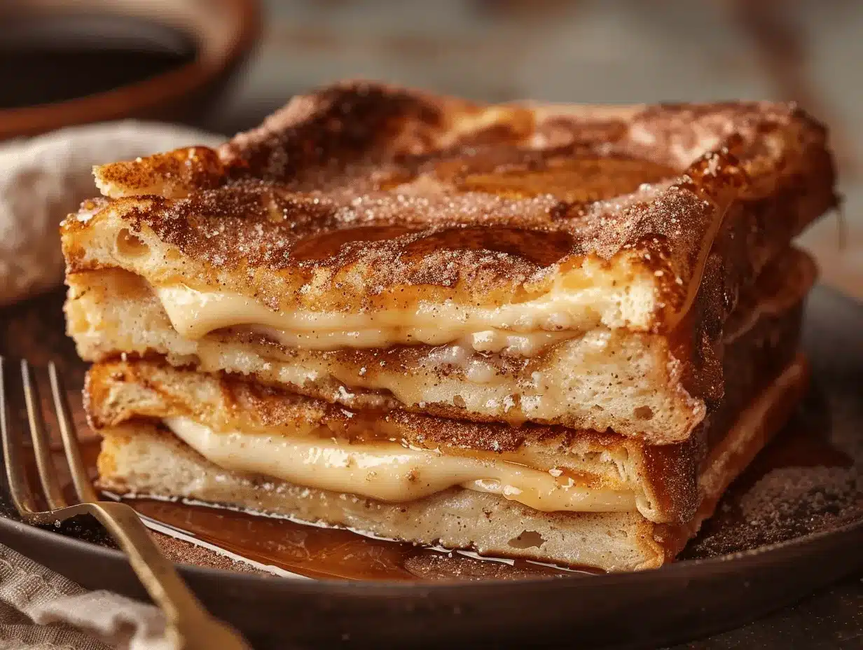 churro cheesecake French toast bake preparation steps