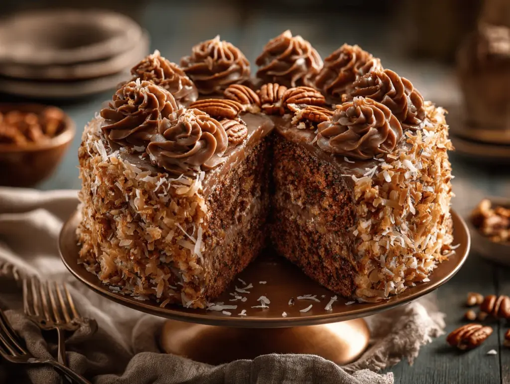 Coconut-Pecan German Chocolate Cake - featured image