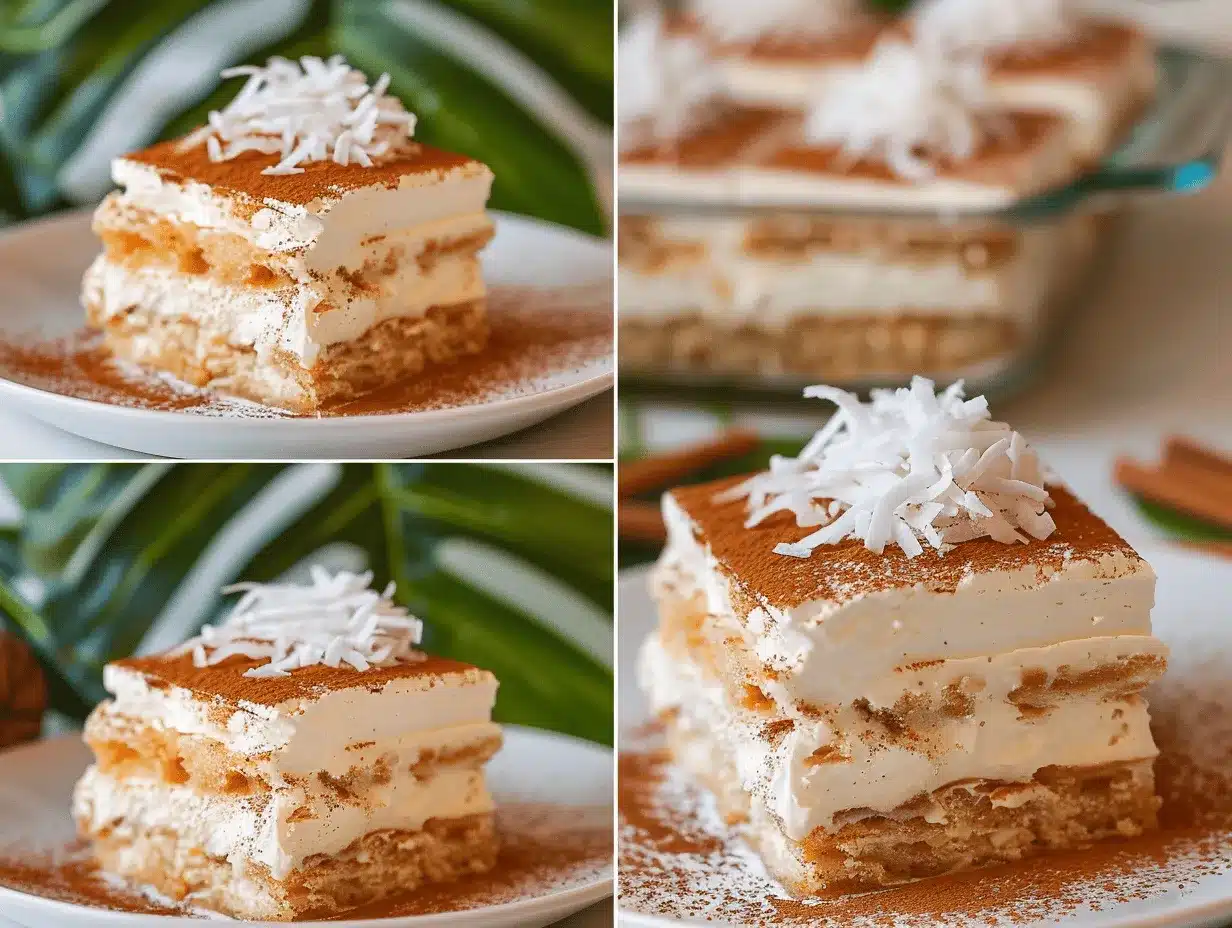 coconut rum tres leches tiramisu preparation steps
