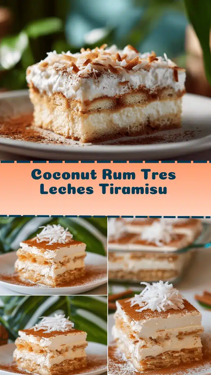 coconut rum tres leches tiramisu recipe