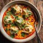 creamy Thai coconut curry chicken dumpling soup - featured image