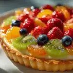 fruit tart with pastry cream - featured image