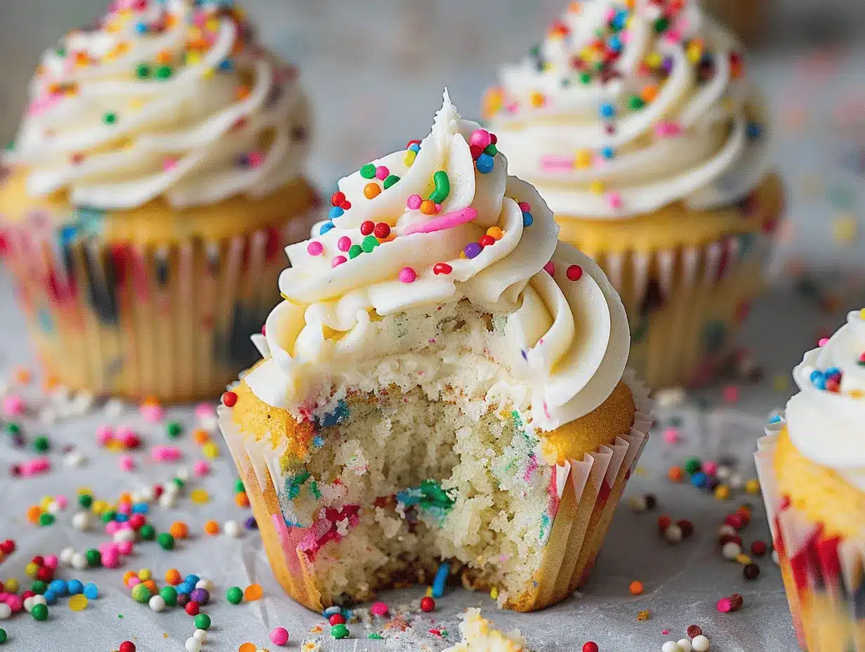 Funfetti Cupcakes preparation steps