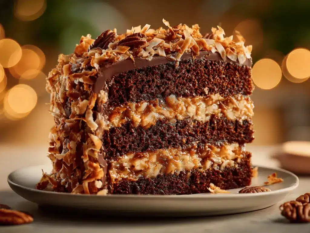 German chocolate cake recipe - featured image