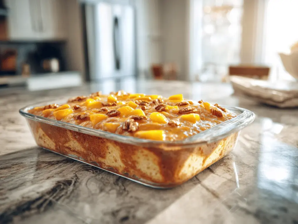 hummingbird cake with mango - featured image