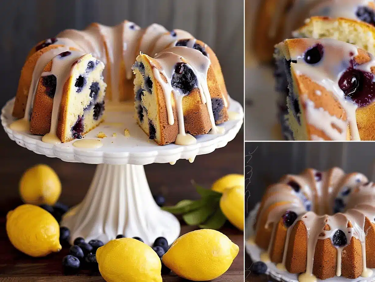 lemon blueberry bundt cake preparation steps