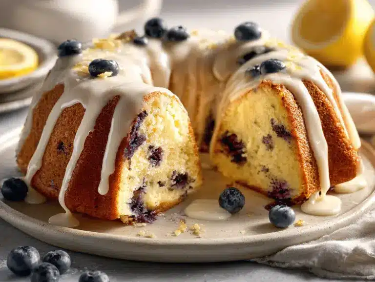 lemon blueberry pound cake - featured image