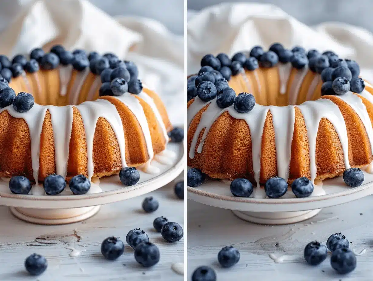 lemon blueberry pound cake preparation steps