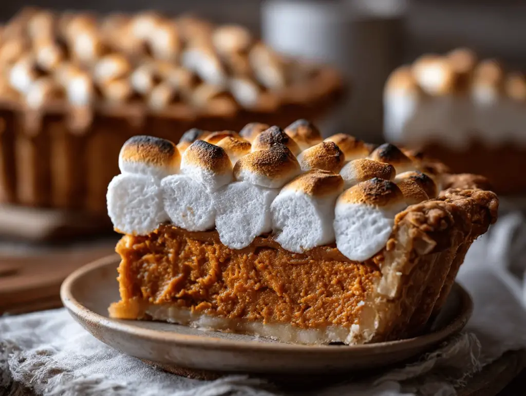 marshmallow-topped sweet potato pie - featured image
