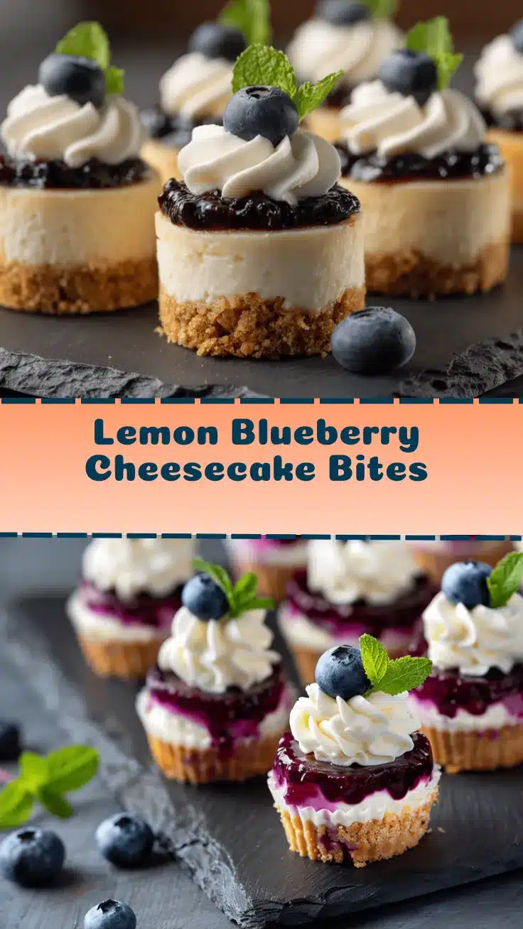 mini lemon blueberry cheesecake bites recipe
