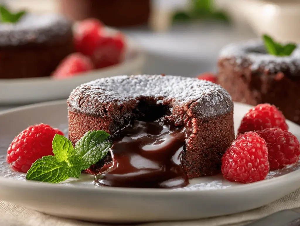 molten chocolate lava cakes - featured image