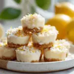 no-bake lemon coconut cheesecake bites - featured image