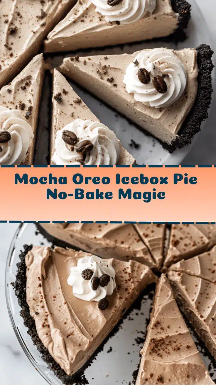 No-Bake Mocha Oreo Icebox Pie recipe