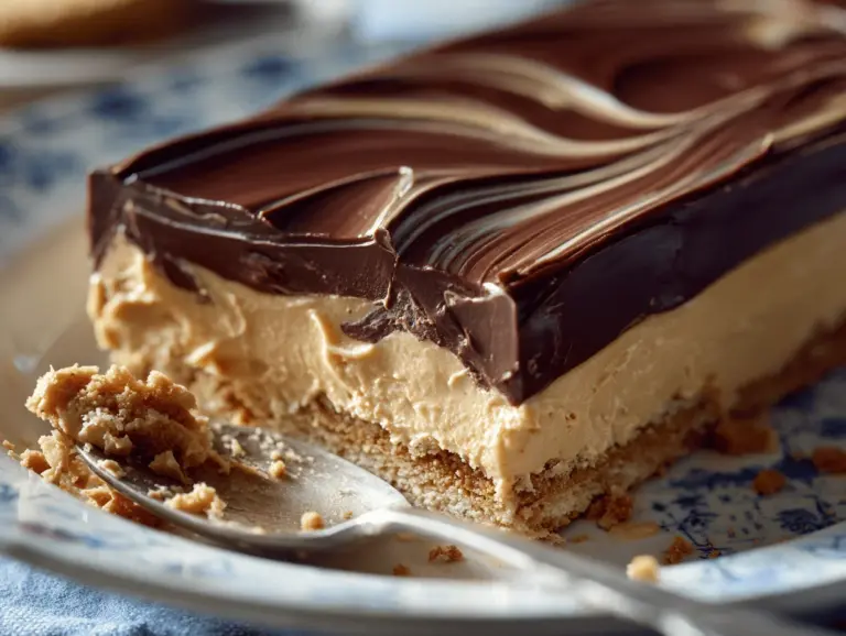 no-bake peanut butter eclair cake - featured image