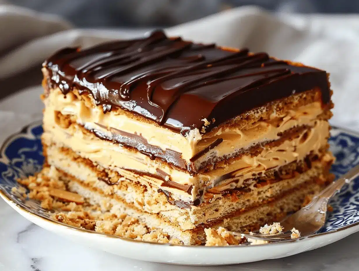 no-bake peanut butter eclair cake preparation steps