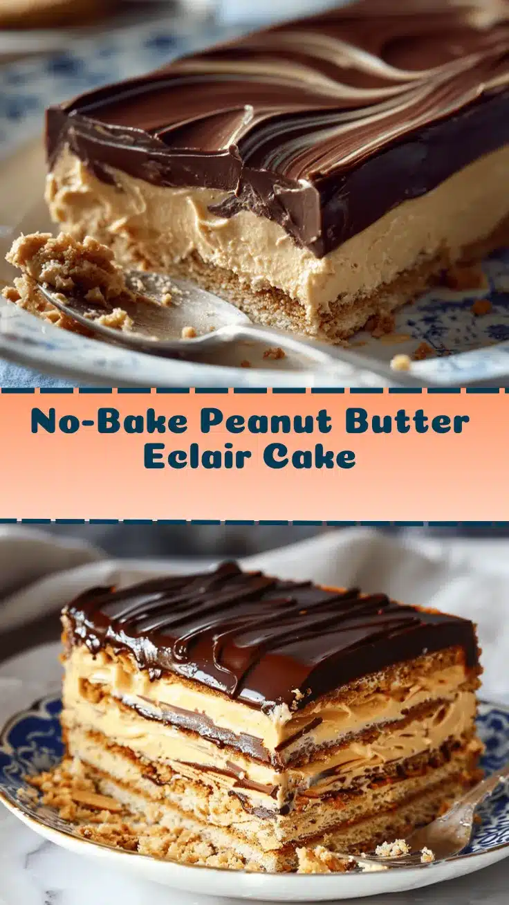 no-bake peanut butter eclair cake recipe