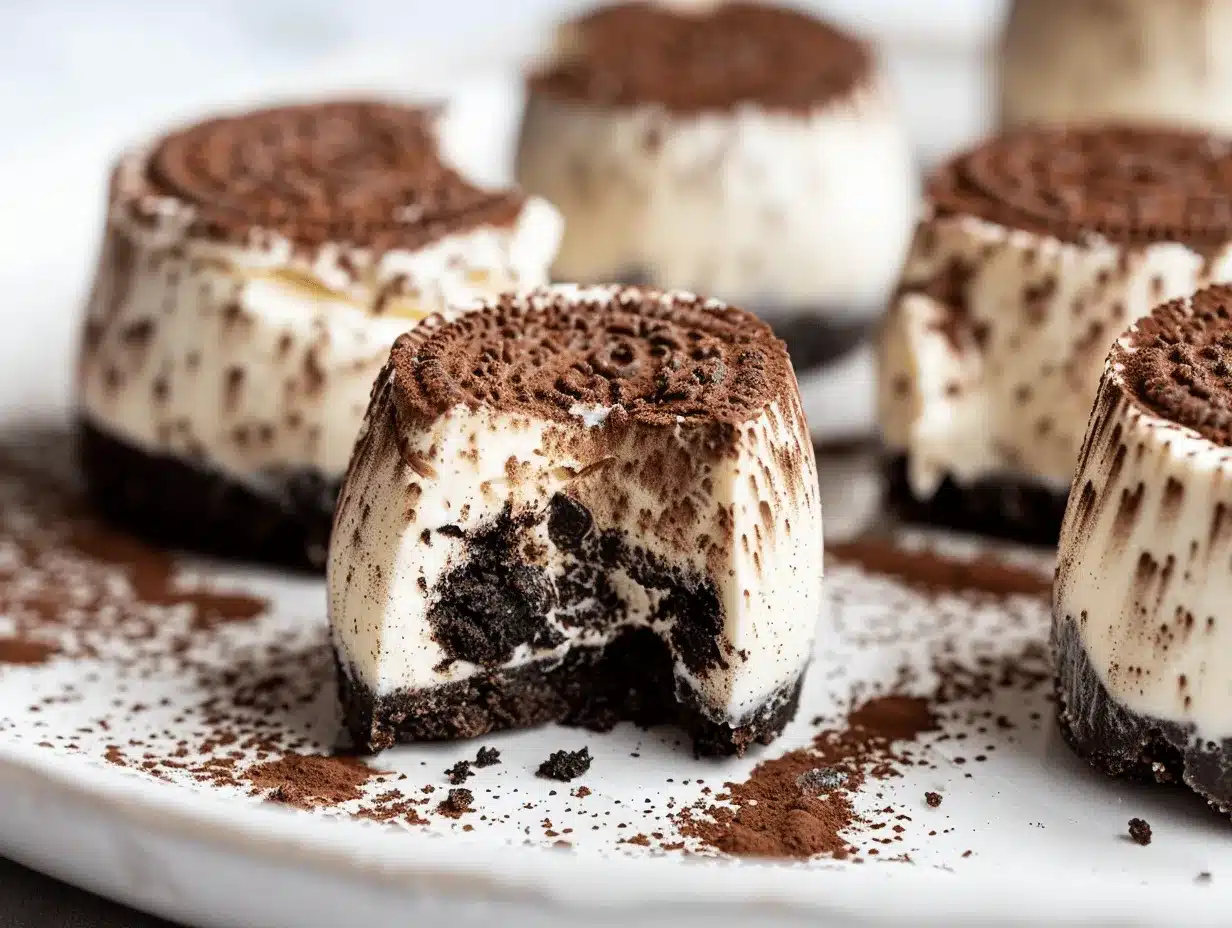 Oreo Tiramisu Cheesecake Bites preparation steps