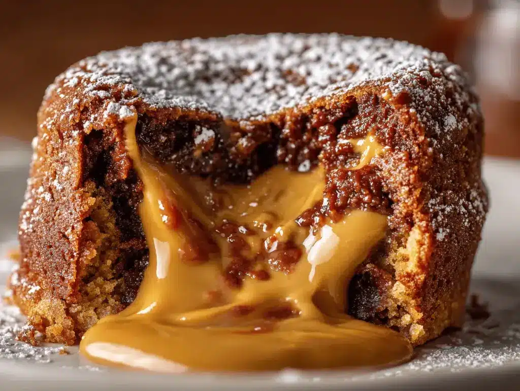 peanut butter lava cakes - featured image