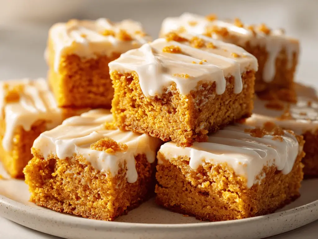 pumpkin spice cream cheese bars - featured image