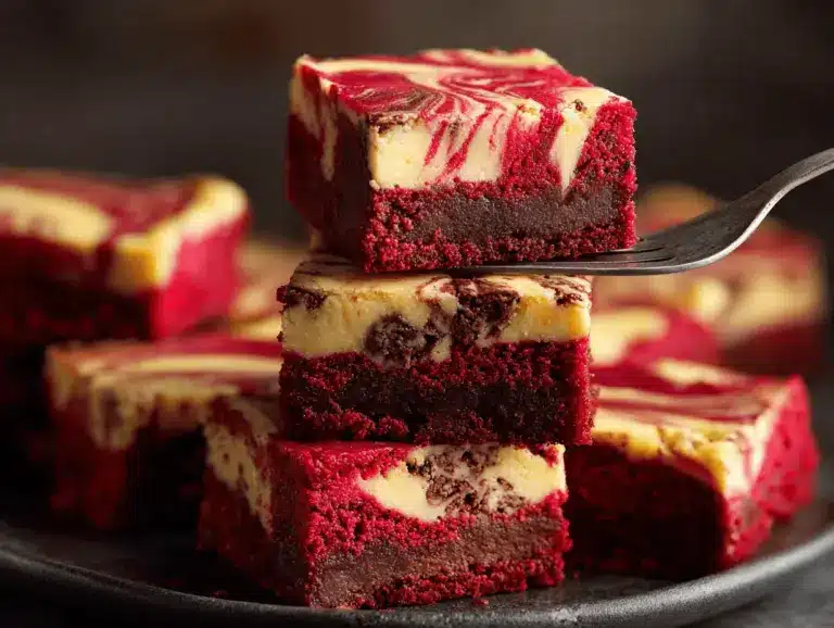 red velvet cheesecake brownies - featured image