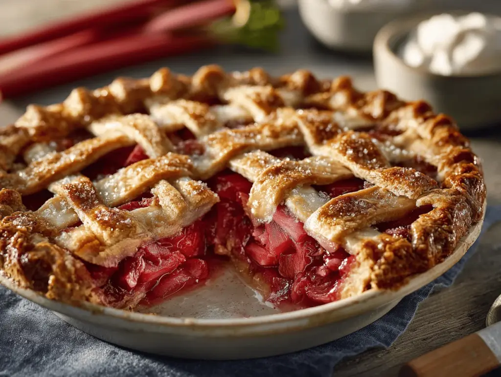 rhubarb pie recipe - featured image