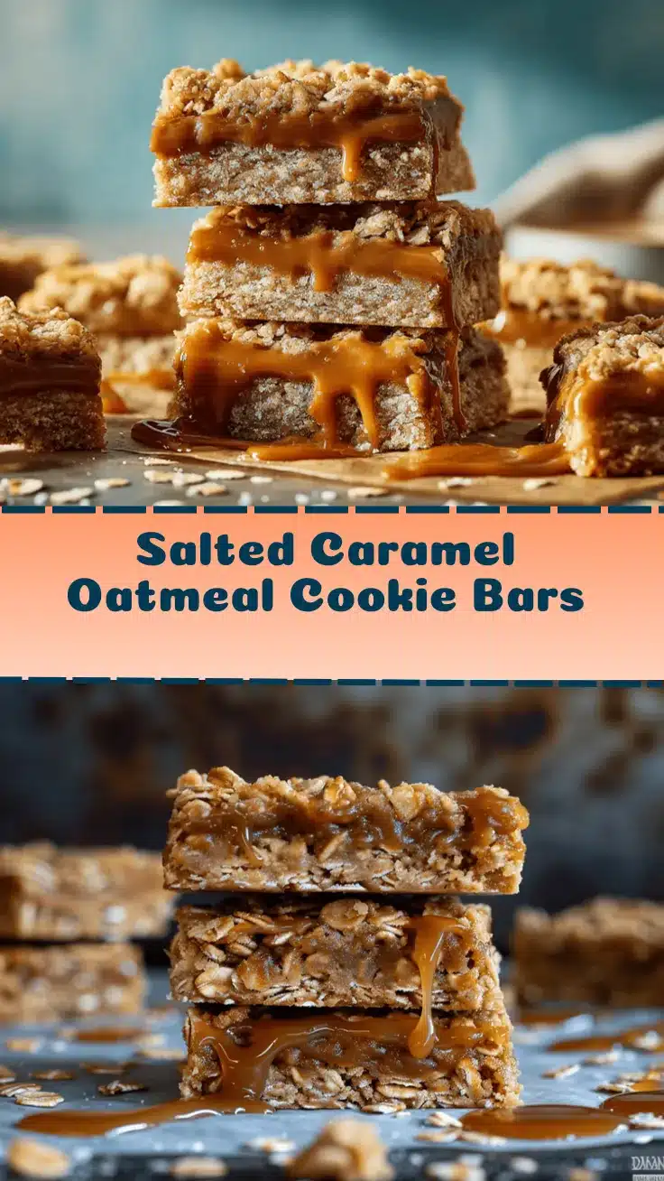 salted caramel oatmeal cookie bars recipe