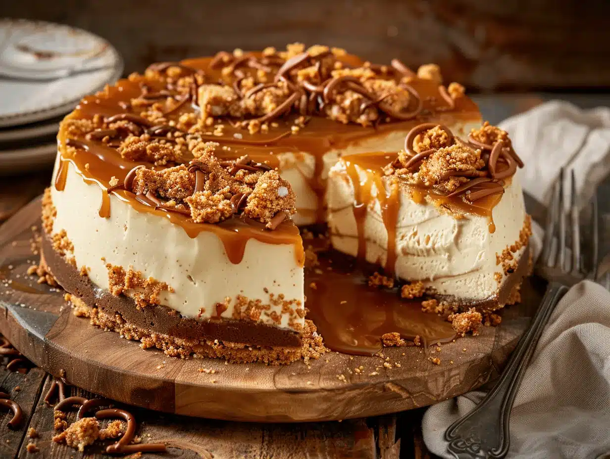 Salted Caramel Pretzel Millionaire’s Cheesecake preparation steps
