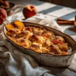 spiced peach cobbler - featured image
