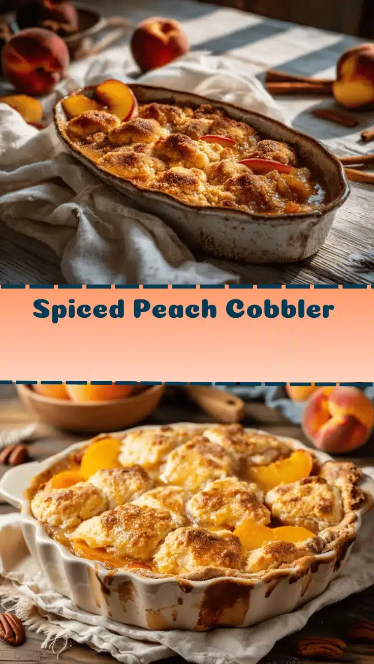 spiced peach cobbler recipe