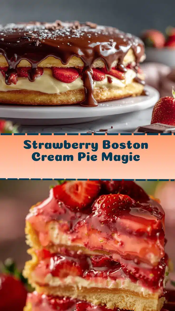 Strawberry Boston Cream Pie recipe