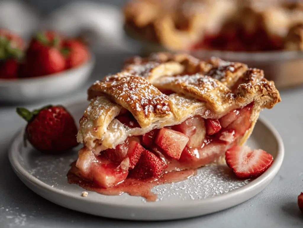 strawberry-rhubarb pie - featured image
