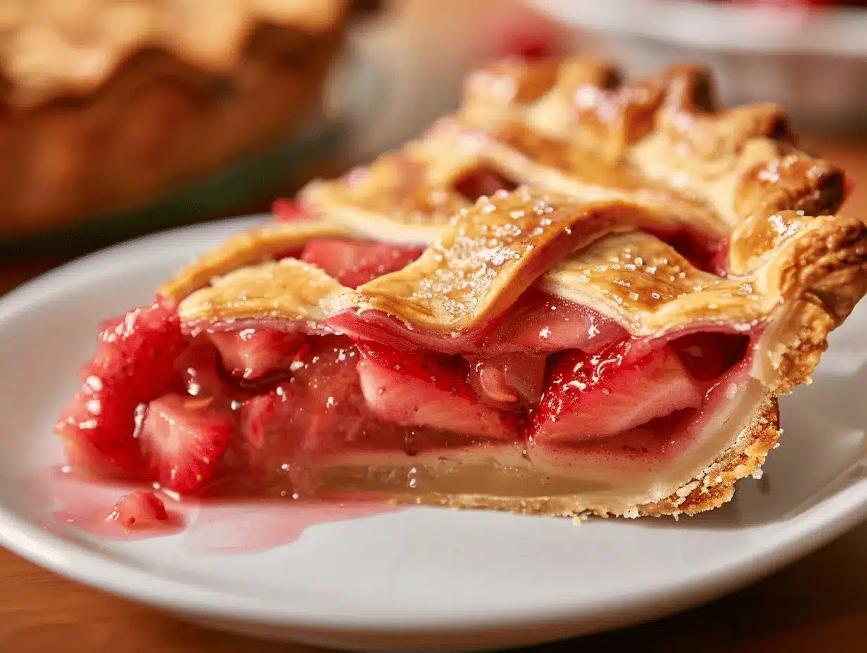 strawberry-rhubarb pie preparation steps