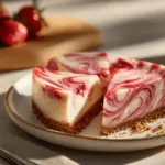 strawberry swirl cheesecake - featured image
