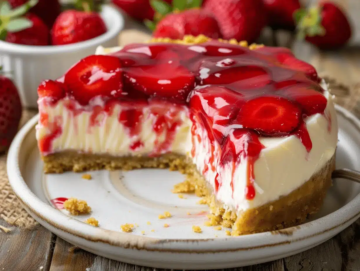 strawberry swirl cheesecake preparation steps